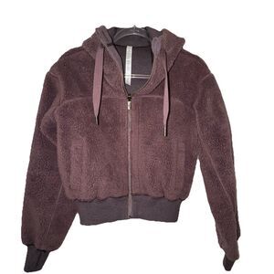 Lululemon Short Sweet and Sherpa Reversible Hoodie Cropped Jacket Size XS
